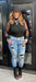 THE LUXE NK GLAM JAGGED EDGE RIPPED DISTRESS JEANS - NK305
