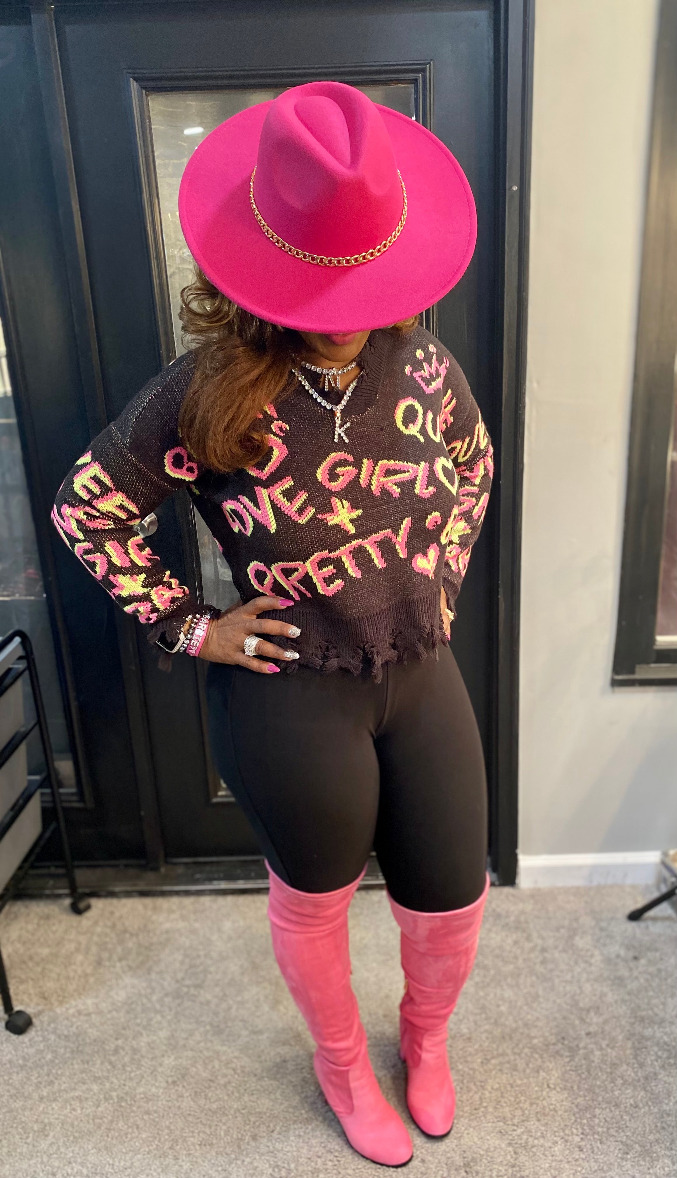 THE NK GLAM STREET GIRL GRAFFITI SWEATER - DGSWEATER100