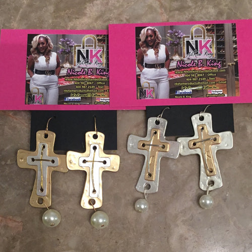 THE LUXE CLASSIC CROSS EARRINGS- J252
