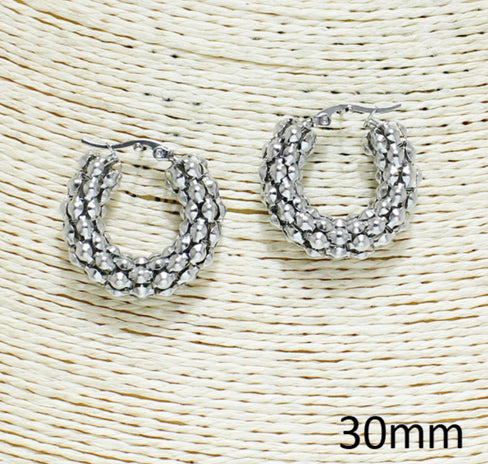 THE LUXE NK GLAM GIRL LUXURY JEWELRY COLLECTION - HEARTS ON FIRE HEART HOOP EARRINGS - VER5278