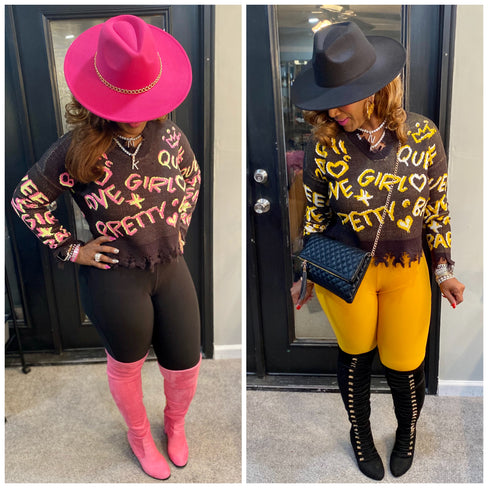THE NK GLAM STREET GIRL GRAFFITI SWEATER - DGSWEATER100