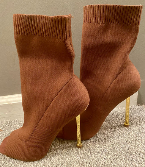 THE LUXE NK GLAM STRETCHY BOOTIES HEELS - NKF500