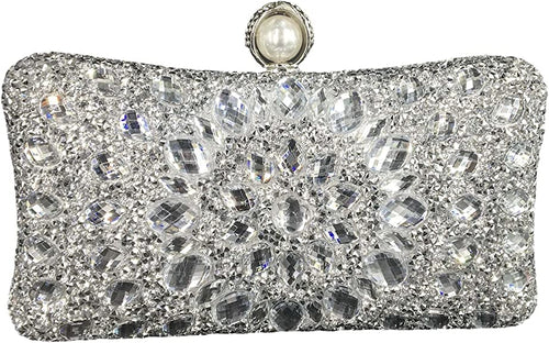 THE LUXE NK GLAM GIRL BELTS & ACCESSORY COLLECTION - GLAMOUR GIRL CRYSTAL RHINESTONE EVENING CLUTCH -MMA1055