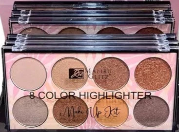 THE LUXE NK GLAM FLY GIRL BEAUTY COLLECTION - 8 COLOR NUDE HIGHLIGHTER PALETTE - MG690